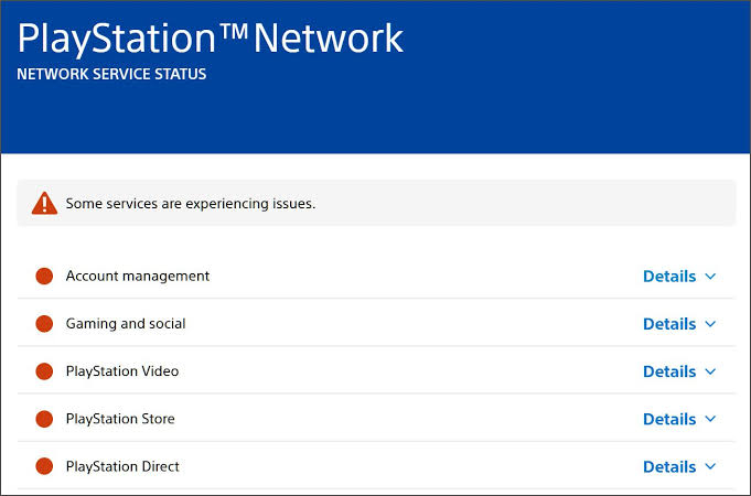 Playstation Network status